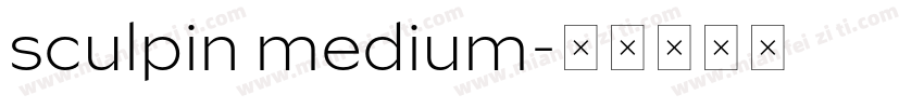 sculpin medium字体转换